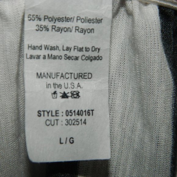 Coco and Main Ruched Side Stripe Top Size Large (R-37) - Picture 3 of 4